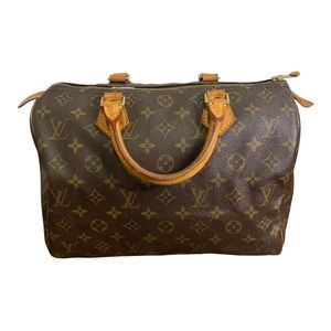 Brown Louis Vuitton Monogram Speedy 30 Boston Bag